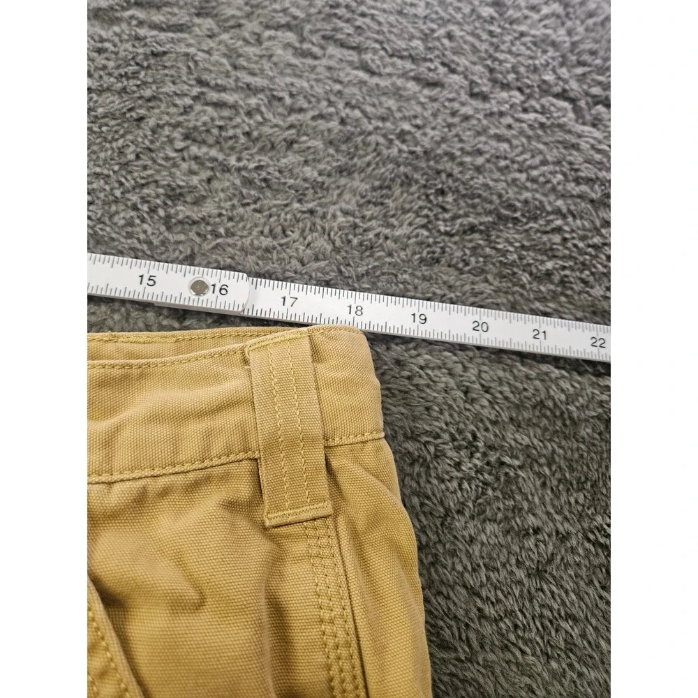 Carhartt Canvas Shorts Mens 38 Tan Rugged Flex Relaxed Fit Utility Workwear 8.5